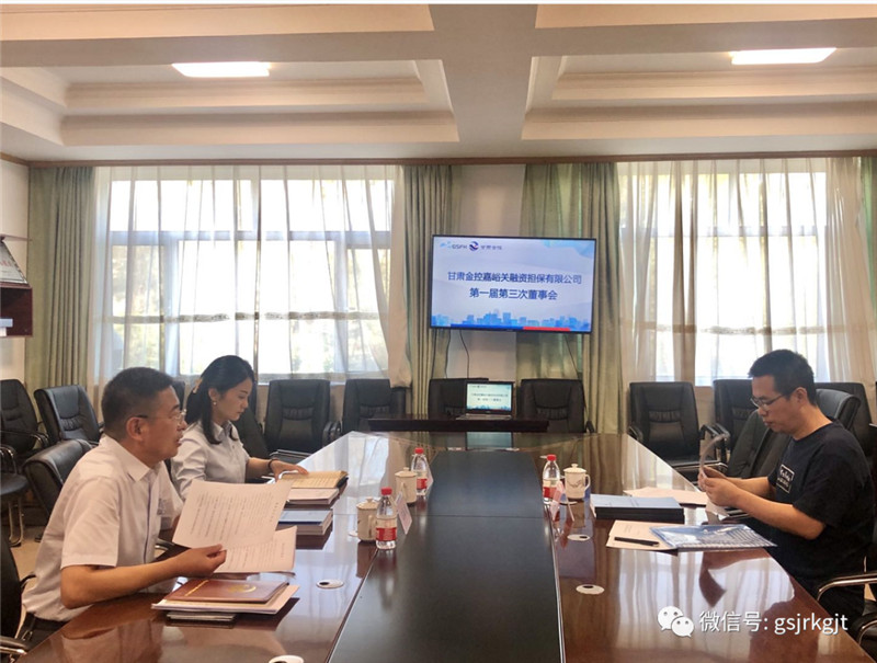 金控嘉峪關擔保召開第一屆董事第三次會議暨2020年度股東會